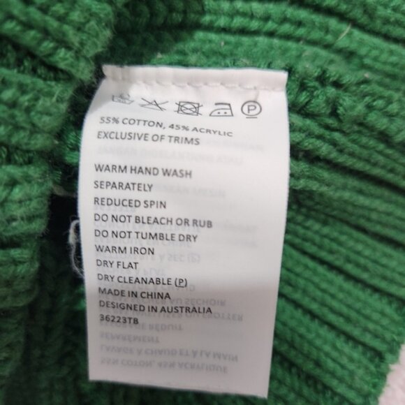 Bardot's Green Turtleneck and Cold Shoulder Sweater - Picture 6 of 8